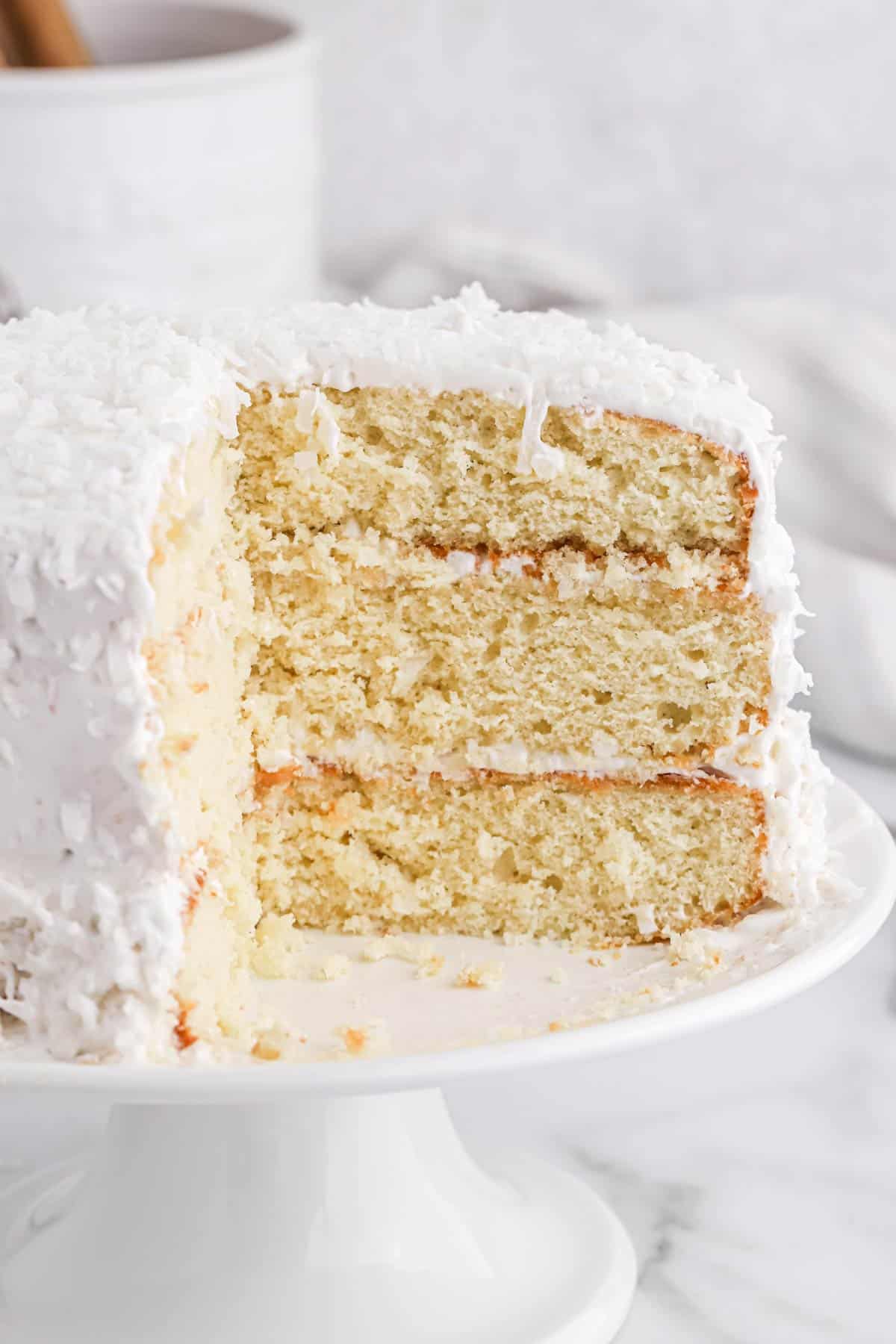 Old School Southern Coconut Cake: The Secret to Flaked Coconut Layers